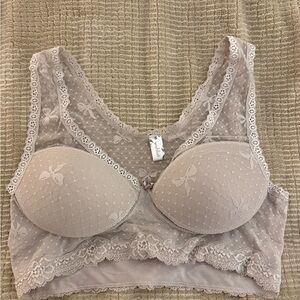 Wishlist Lace Bralette in Soft Gray